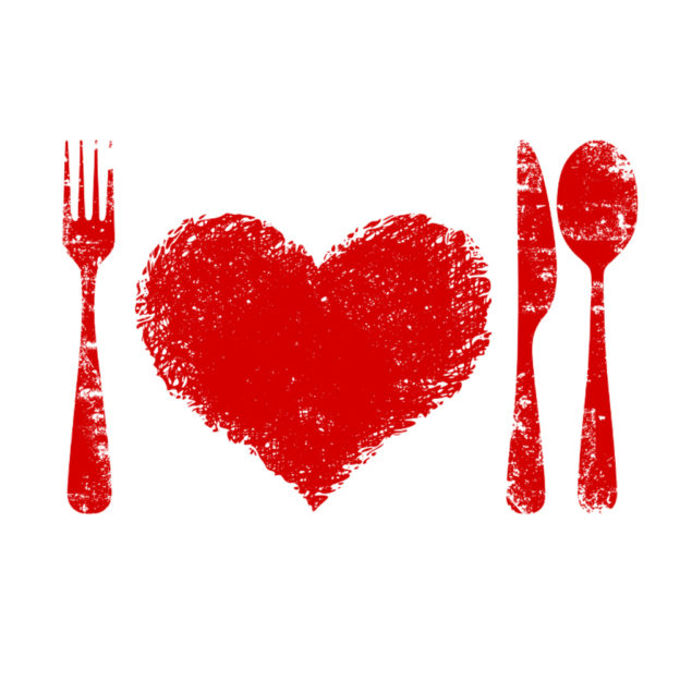 A heart health concept - red heart plate,